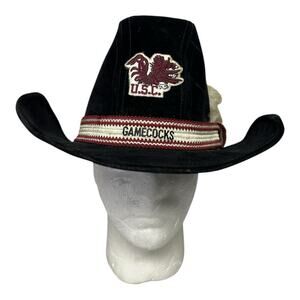 Vintage AJD Suede Cowboy Hat ISC Gamecocks 70s 80s Western Rare NCAA